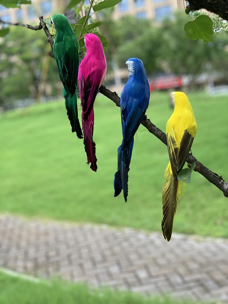 25/35cm Simulation Parrot Garden Decoration Creative Lawn Figurine Ornament Animal Bird Outdoor Garden Party Prop Decoration