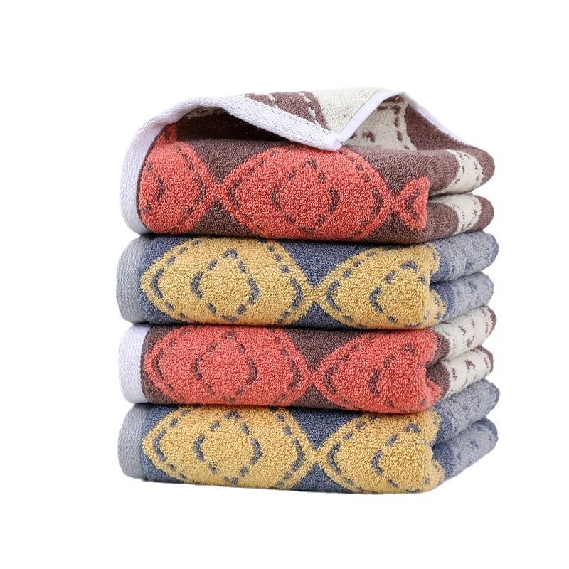 Cotton Towel Thickened Jacquard Soft Absorbent Adult Household Polyester Cotton Towel Quick Drying Towel Cotton Children's Face Towel