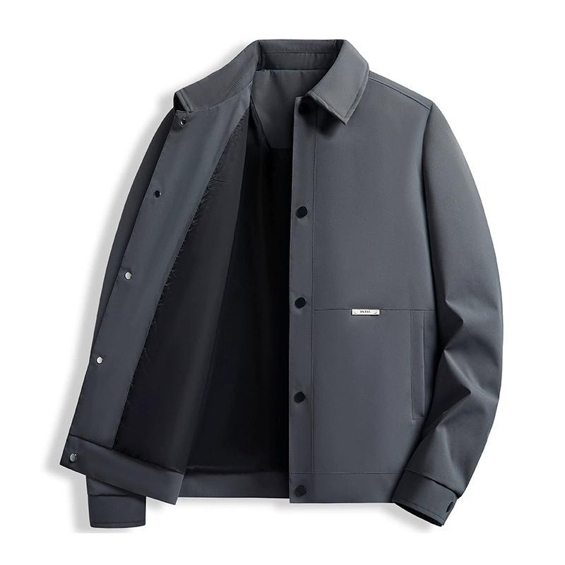 Осенне-зимняя мода с клетчатыми лацканами, мужская куртка с воротником-стойкой