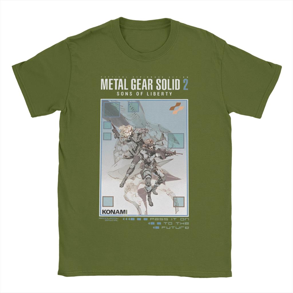 Мужская Женская Футболка MGS2 Snake Raiden Игра Metal Gear 100% Хлопок Одежда Винтажная Футболка с Коротким Рукавом и Круглым Вырезом Большого Размера