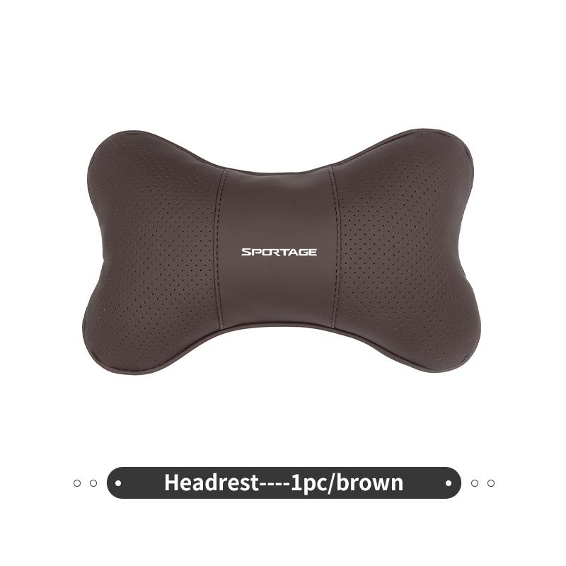 AABMF1 Car Seat Neck Pillow Lumbar Support Leather Headrest Waist Cushion For KIA Sportage Ceed Sorento Niro Cadenza Proceed Sephia