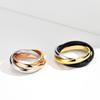 New Trend S925 Sterling Silver Gold-plated Three-color Three-ring Ring Men and Women Fashion Luxury Party Jewelry