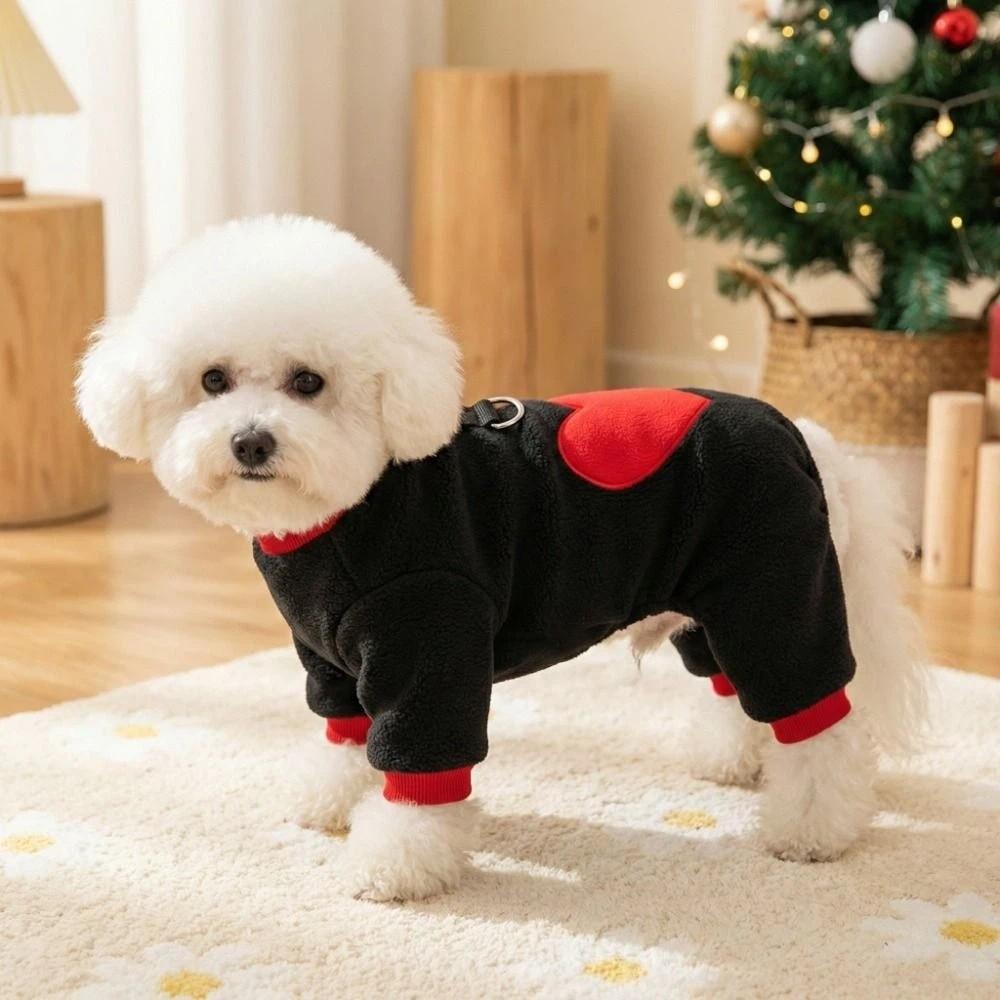 Warm Dog Towing Suit Comfortable Dog Four Legged Clothing Dog Pajamas  Autumn Winter