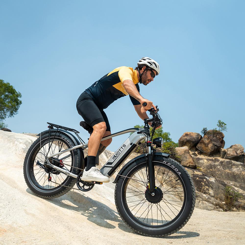 Электровелосипед DUOTTS F26 750Втx2 Мотор LCD Дисплей 48В 20Ач 26" Широкие Шины Электровелосипед Для Взрослых Максимальная Скорость 50 км/ч Серый