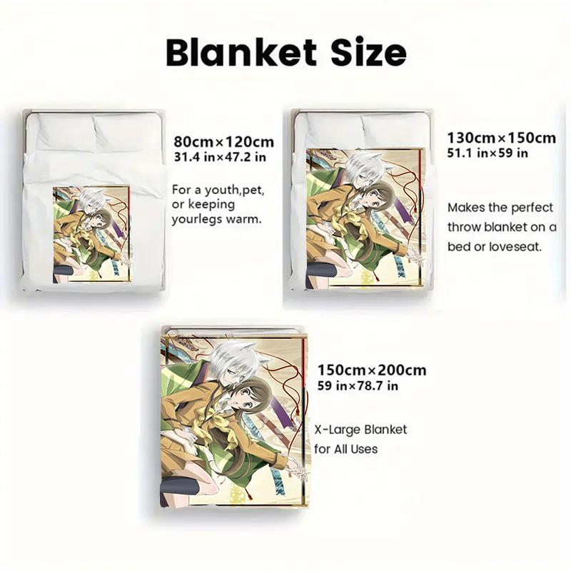 Kamisama Kiss 2D Flat Pattern Flannel Blanket High quality All Seasons Warmth and Comfort Perfect for Christmas Gifts.SMT0917473