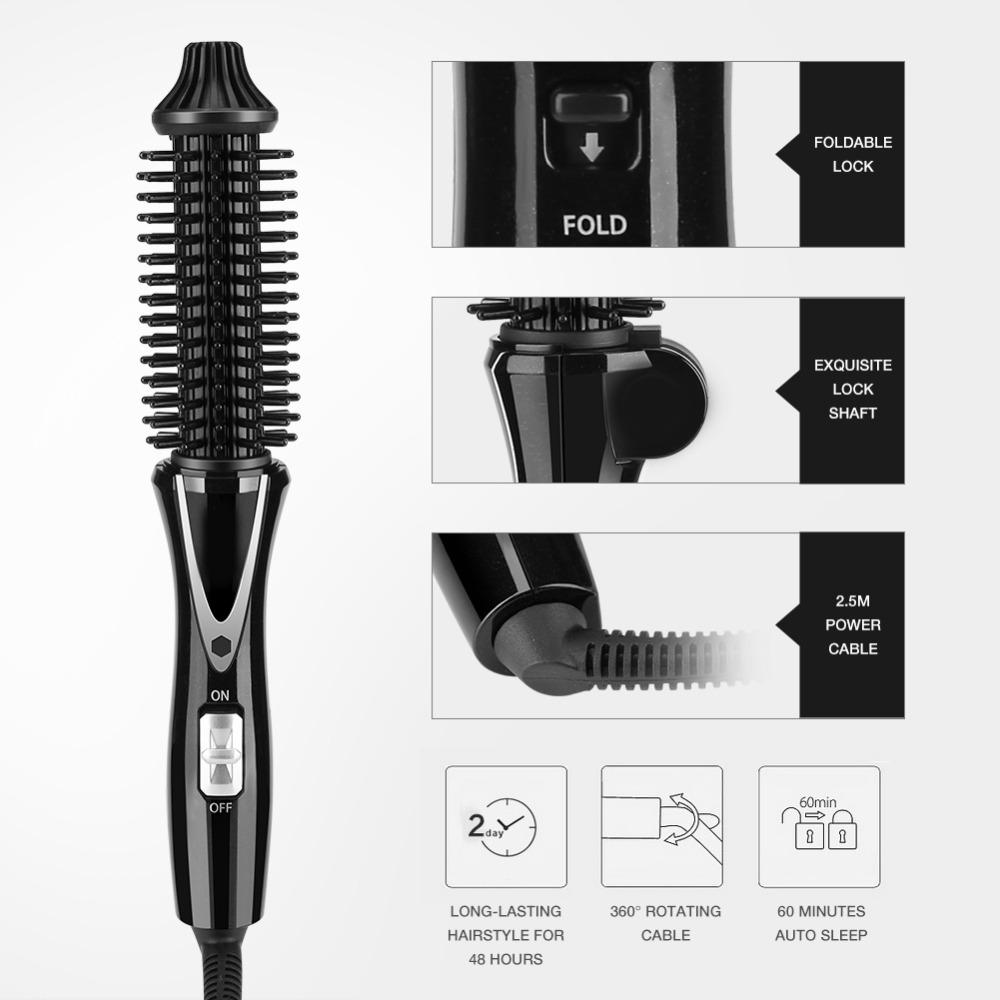 US Plug Hair Styling Tools Foldable Design Hair Brush Curler Travel Hair Dryer Brush For Women