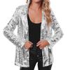 Casual Sequin Lapel Jacket Women's Long Sleeved Blazer Elegant Fashion Coat Available In Multiple Colors Office Lady Spring and Autumn