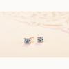 Back Hanging Zirconia 1 Pairs Shiny Zircon Stud Earrings for Women Vintage Wedding Jewelry Classy and Elegant Trendy Girl Gift