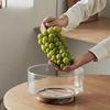 Glass Fruit Creative Large Salad Bowl Wood Base Snacks Popcorn Nuts Storage Bowls Home Christmas Storage Container