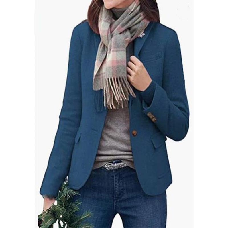 Spring and Autumn New Woolen Women's Jacket Small Suit Coat