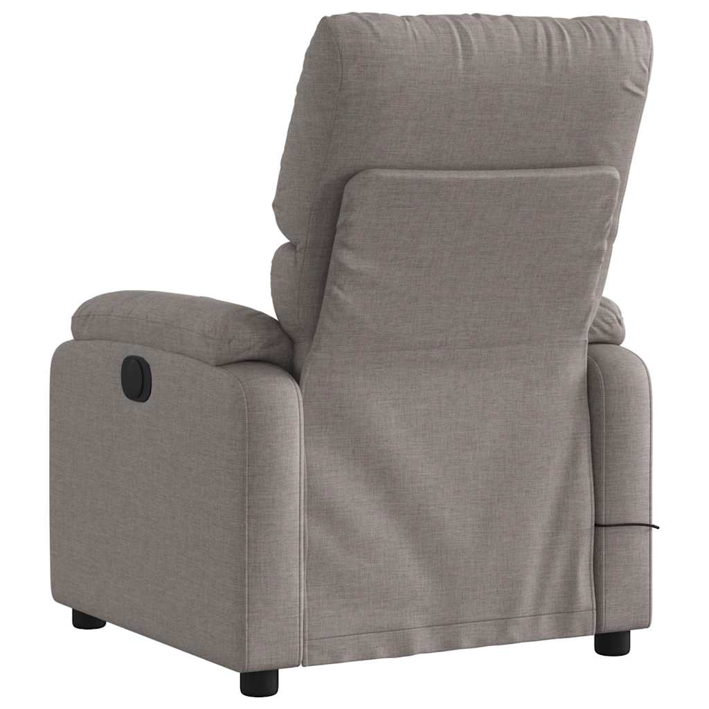 Electric Massage Chair Taupe Fabric