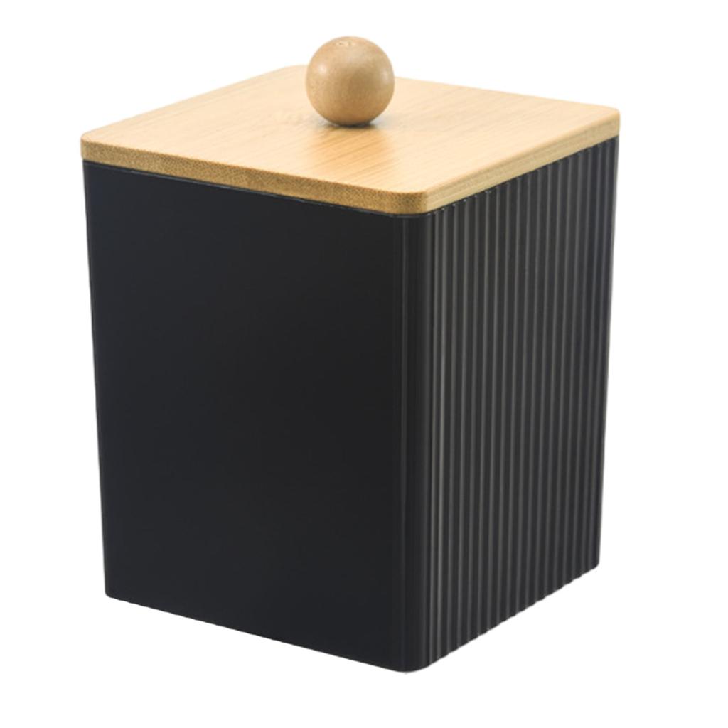 Многоцелевая ванна с деревянной крышкой для ватных палочек, зубных нитей, ватных дисков и модных аксессуаров для волос