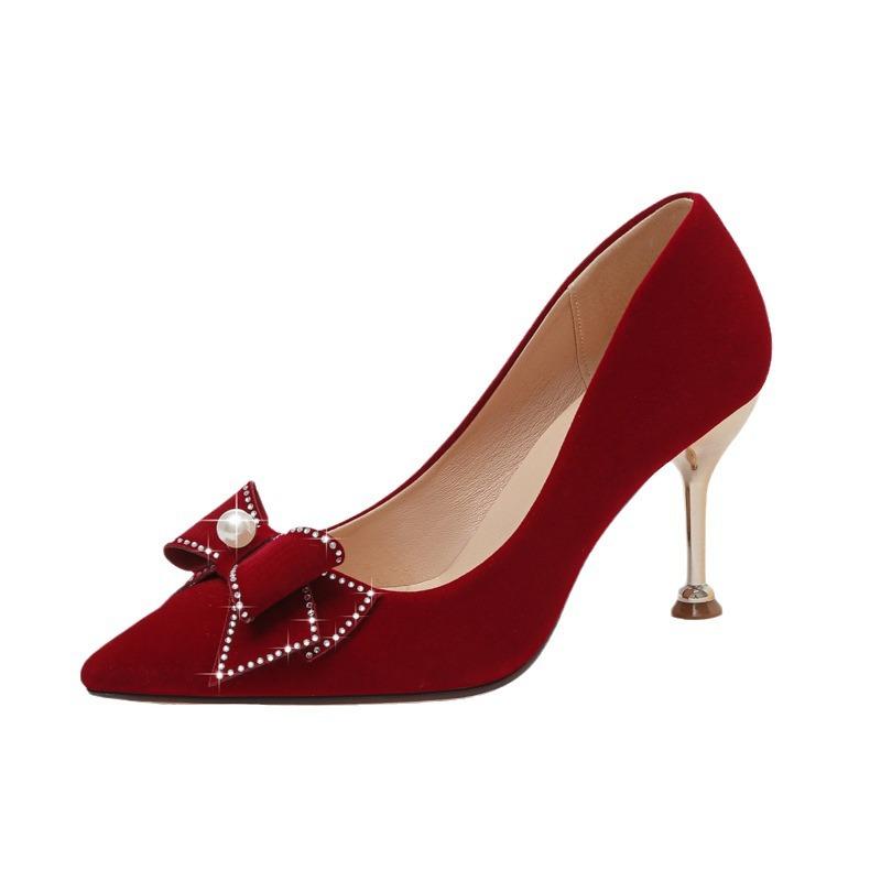 Китайские свадебные туфли Xiuhe женские 2024 новые красные туфли на высоком каблуке не надоевшие свадебные туфли невесты свадебное платье красные туфли