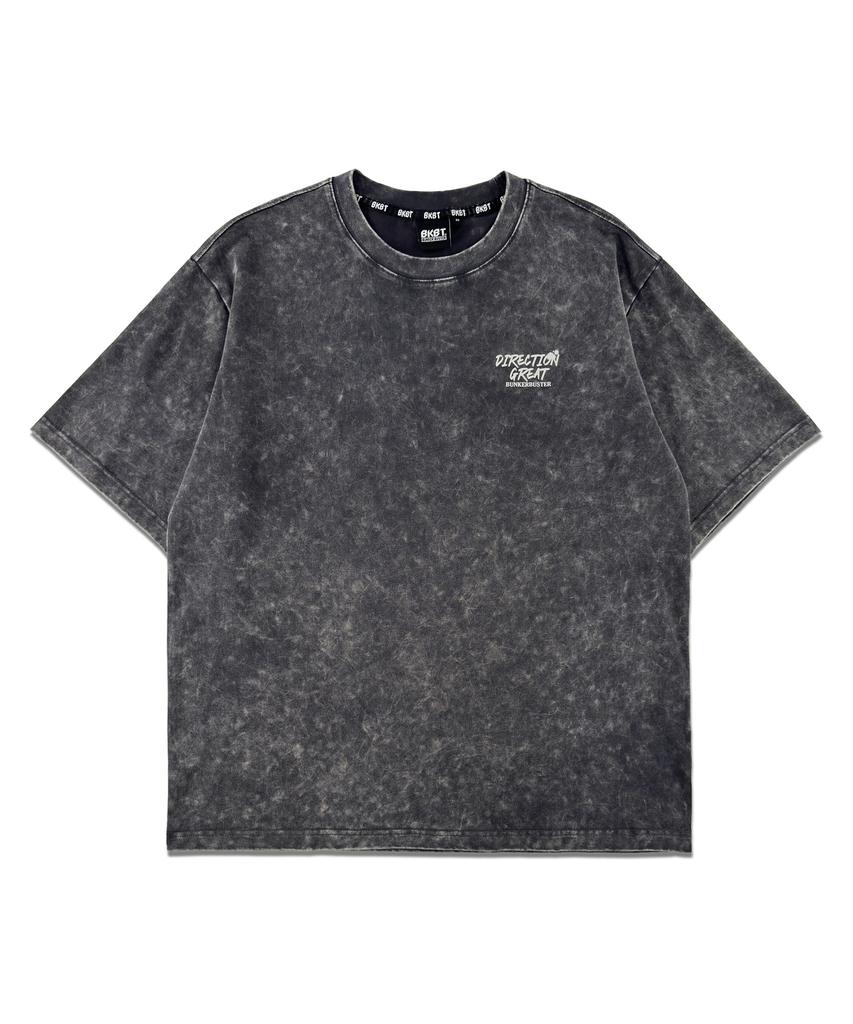 BUNKERBUSTER Snow Wash Circle Graphic Short Sleeve T-Shirt Mq2Tu281_Charcoal