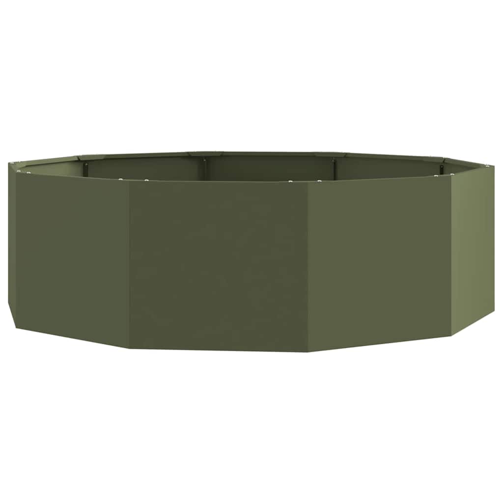 Plant Pot Olive Green 120 x 120 x 35 cm Steel