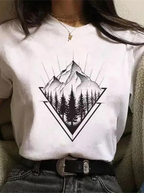 Футболка большого размера New Funny Moon Print, унисекс, белые и черные рубашки, модная футболка с круглым вырезом и коротким рукавом, летние футболки