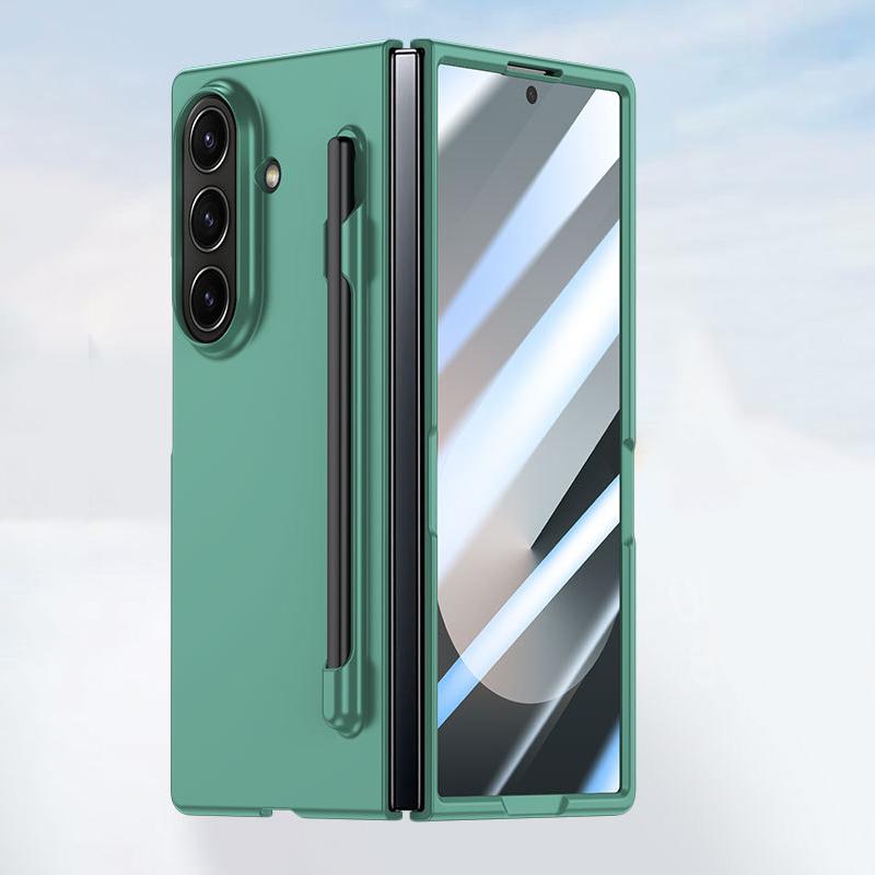 For Samsung Z Fold 7 6 5 4 3 Phone Accessories Gift Hard PC Colorful Frosted Case Cover with Screen Protector and Pen