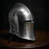 Medieval Barbuta Visored Helmet  18g Steel Knight Armor  Warrior Helmet for LARP, Cosplay, Reenactment