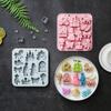 12 Cavity Silicone Mold for Cake Decoration 3D Prince Princess Castle Horse Fondant Candy Chocolate Mould for Baking