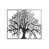 Wall Decoration - Metal Tree - 3 Pieces - Black - 105 X 1.3 X 91 Cm