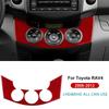 Наклейка из настоящего мягкого углеродного волокна для Toyota RAV4 2006 2007 2008 2009 2010 2011 2012 LHD RHD Отделка рамки кондиционера центральной консоли автомобиля