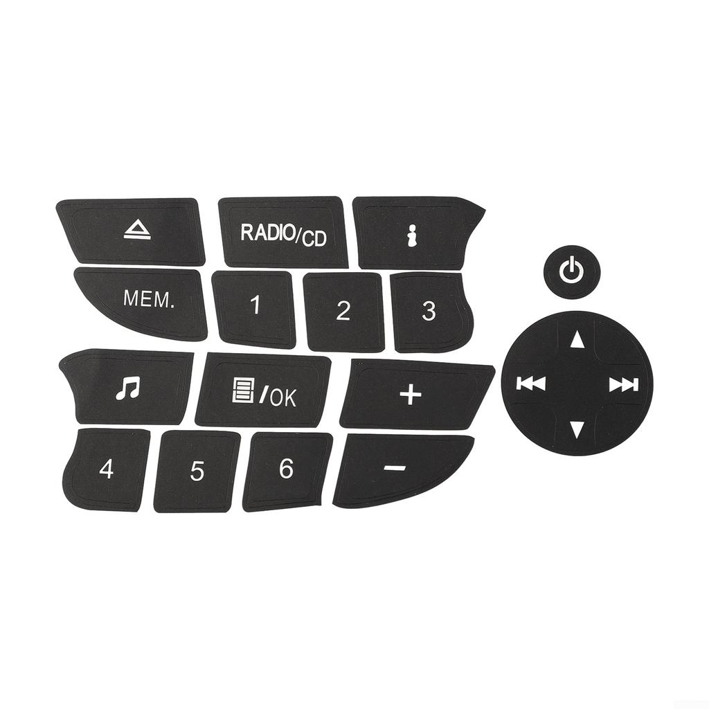 Наклейка для ремонта кнопок Custom Fit для Renault, черная накладка с белой надписью