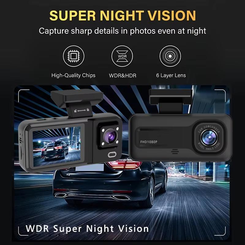 3 Channel 1080P Car Dvr Cabin Mini Dash Cam Interior Vehicle Three Way Camera DVRs Recorder Video Registrator Dashcam Camcorder
