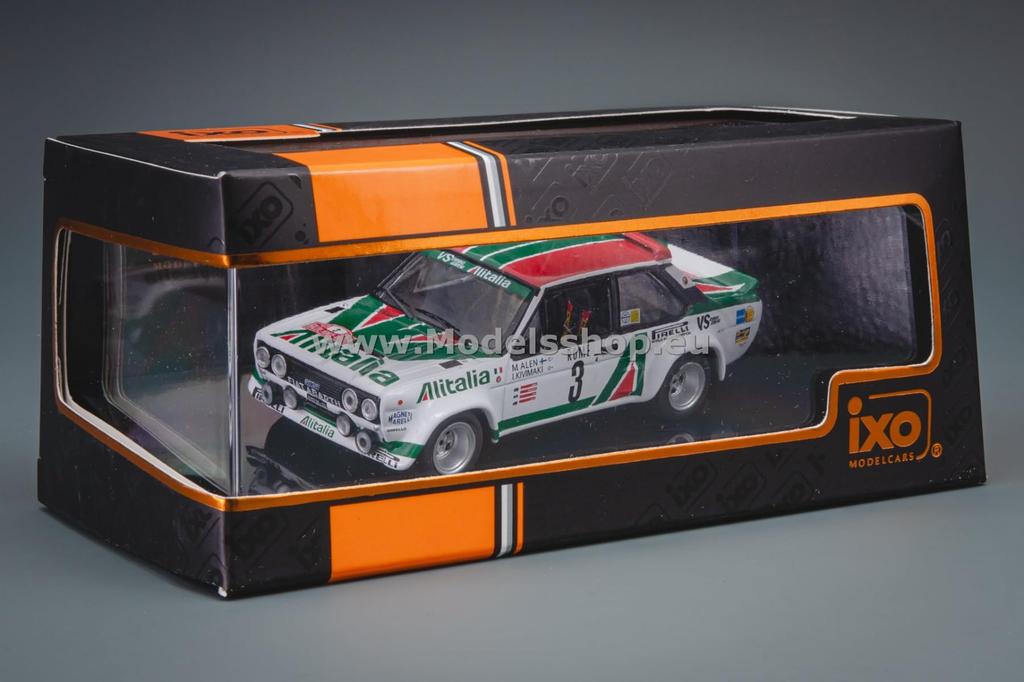 IXO Fiat 131 Abarth Diecast Model 1/43 Monte Carlo Rally 1979 #3 M. Alen/I. Kivimak Ready-to-Display Diecast RAC446A