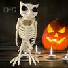 Halloween Skeleton Owl Decoration Realistic 12" Skeleton Animal Figure Plastic Owl Bone Model for Haunted House Party Decor