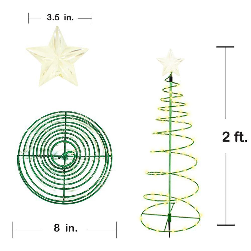 Outdoor Decor LED Light Waterproof Christmas Solar Lights Tree Light Xmas Decor Yellow