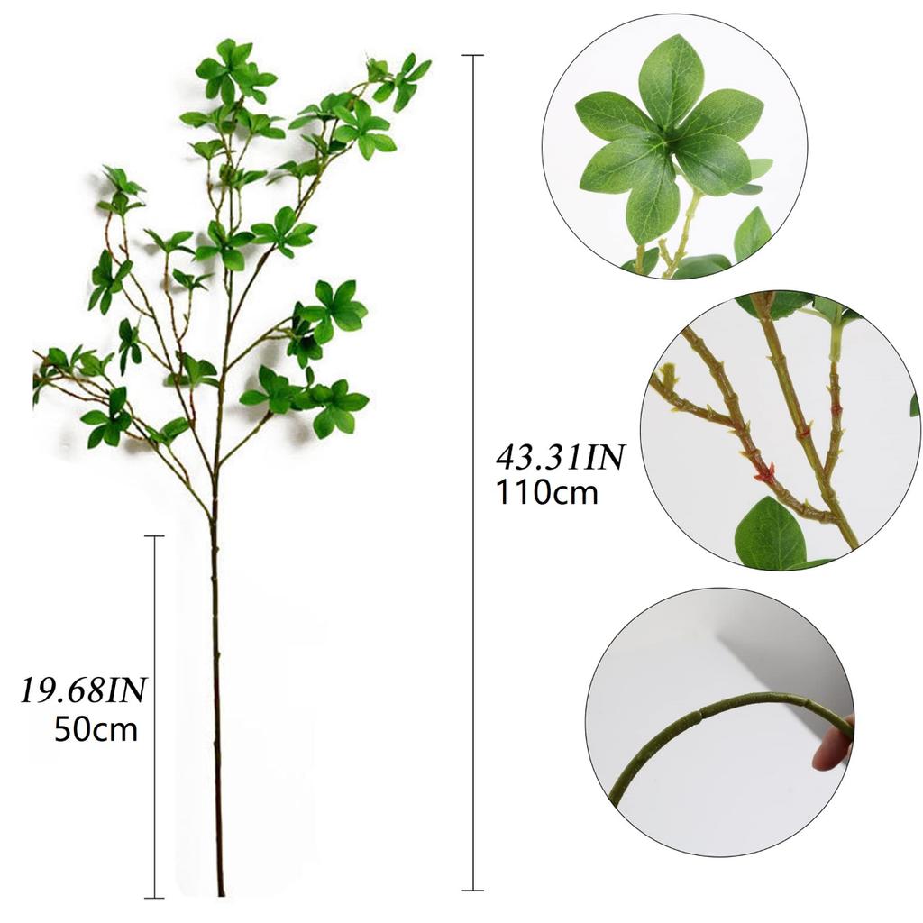 4 шт. искусственные зеленые стебли фикуса стебли фикуса ветки искусственные ветки фикуса листья искусственные растения для домашнего офиса декор