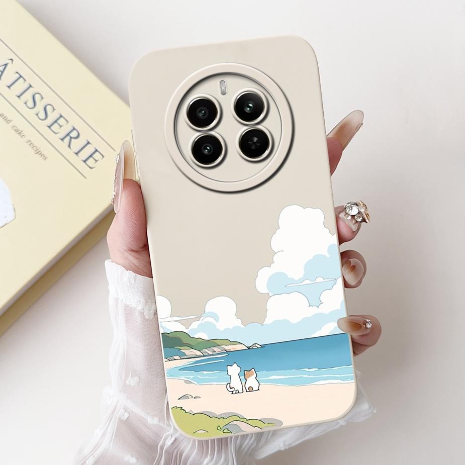 For Realme 12 Plus Case RMX3867 Stylish Candy Painted Cover Soft TPU Matte Phone Case For Realme 12 Pro Plus Realme12 Pro + Bags