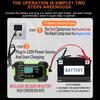 12V/6A Car Battery Charger Touch Screen Full Automatic Pulse Repair for Motorcycle Moto Lead Acid AGM Gel VRLA Smart Fast Power Charging