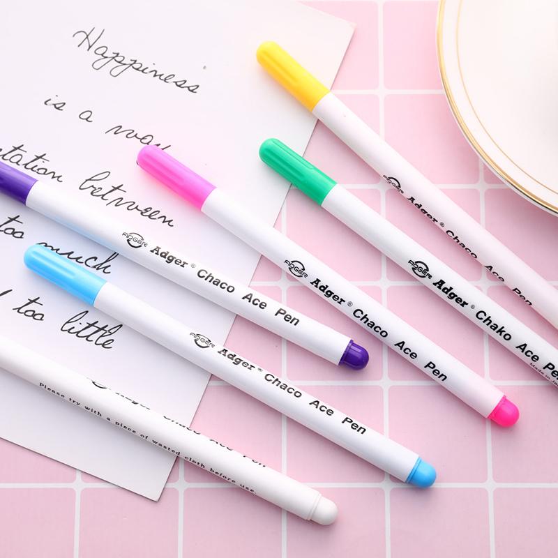 6 шт. растворимые в воде стираемые ручки, маркеры для ткани, карандаш, аксессуары для шитья