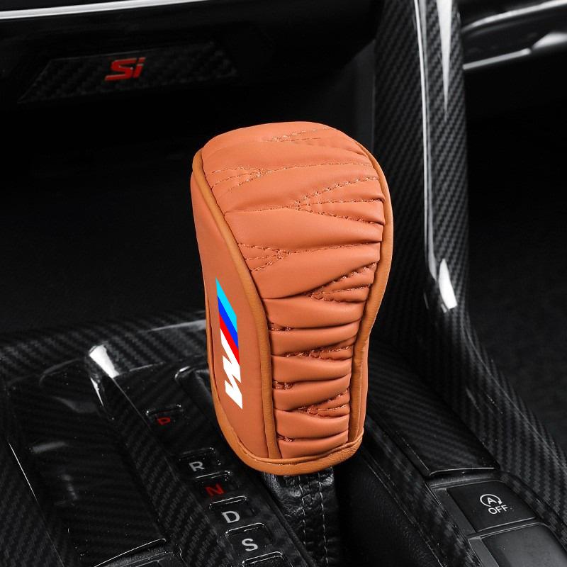 YMDM4 Car Shift Handle Cover Non-slip Wear-resistant For BMW 1 3 5 7 Serie M Performance X1 X3 X4 X5 F10 F15 F16 F20 F30 M3 M4 E34 E46
