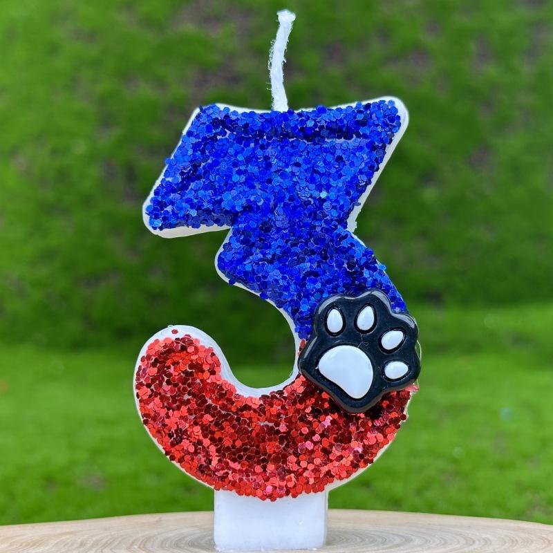 Cat Paw Dog Paw Bear Paw Digital Birthday Candle Cake First Birthday Candle