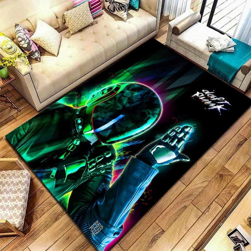Daft Punk Carpet Rug for Living Room Bedroom Home Sofa Decoration,Kids play Nonslip Floor Mat