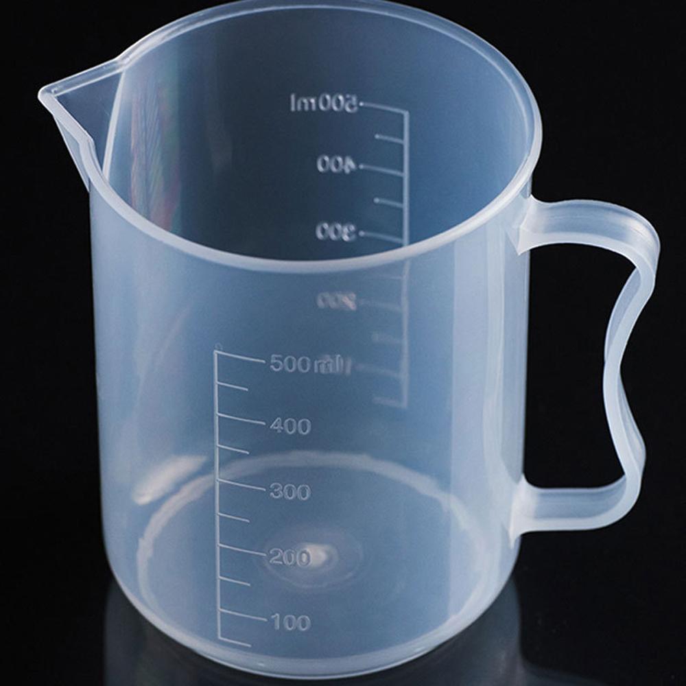 Transparent Durable Plastic Reusable Measuring Jug Measuring Cylinder With Handle Measuring Cup