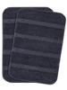 Microfiber Soft Anti Slip Rectangular Door Mat|Bath Mat Set of 2 (Grey, 35X50 CM)