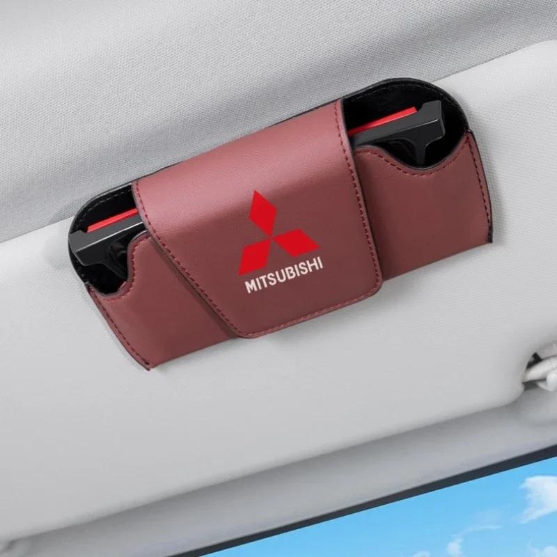 gzbf5 Car Sun Visor Glasses Case Organizer Car Interior Accessories for Mitsubishi Lancer ASX Outlander Pajero L200 Triton