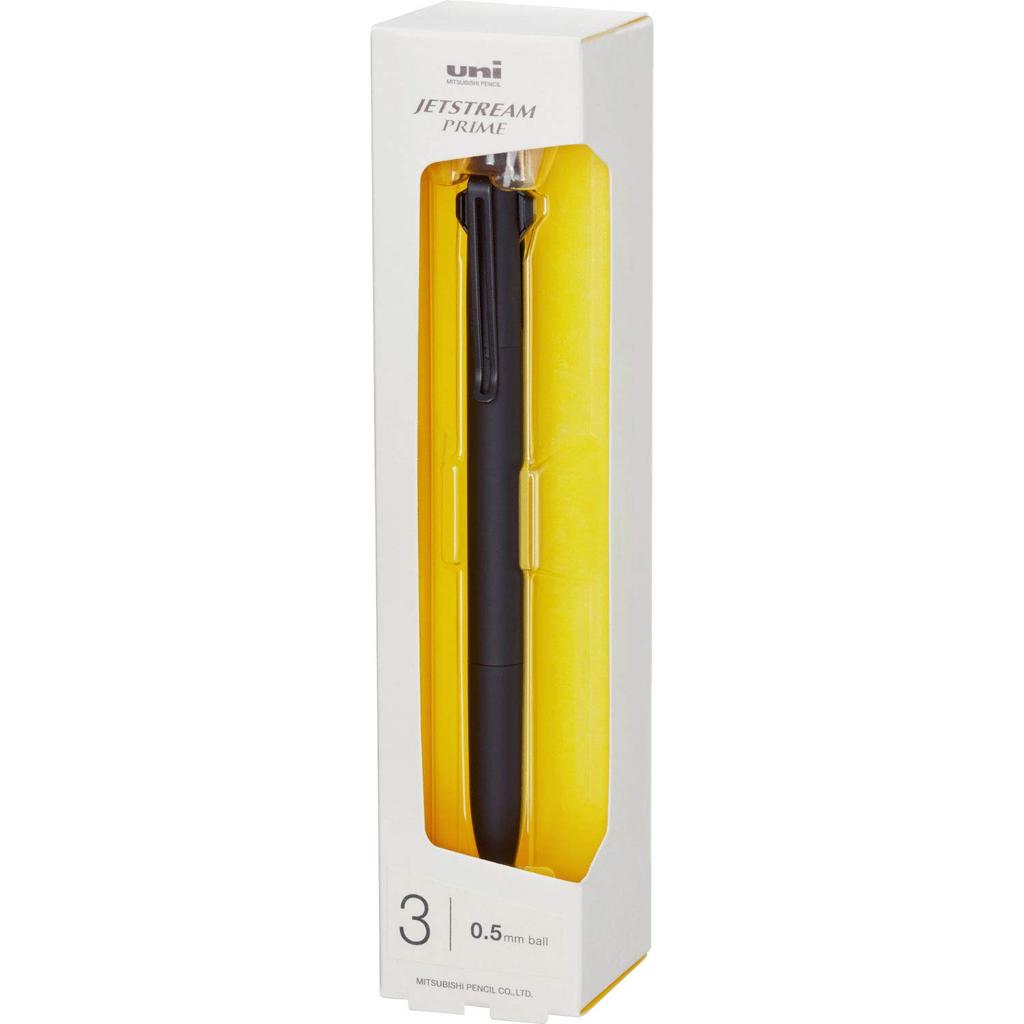 Mitsubishi Pencil Шариковая ручка Jetstream Prime, Легко пишет, 3 цвета, 0,5 мм, Черный, С, SXE3330005.24
