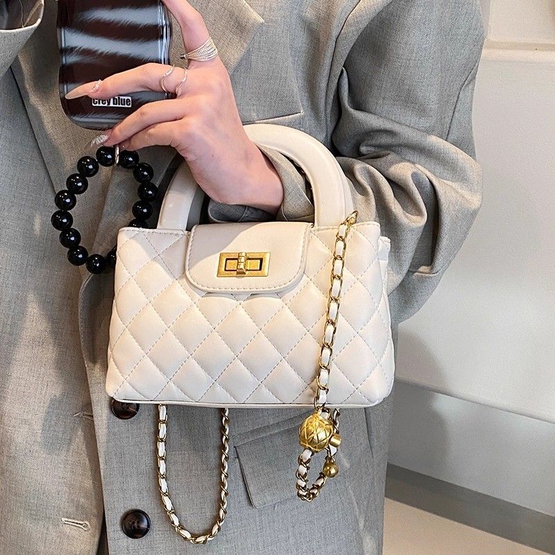 Custom Bag 2025 New Handbag Bag Light Luxury Niche High-end Diamond French Pink Women's Messenger Bag