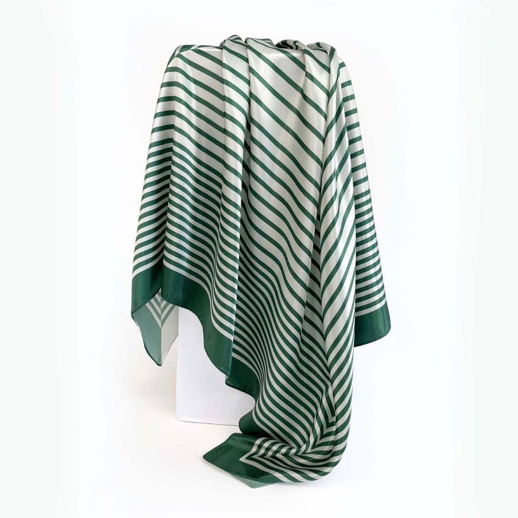 Fashion Ladies Silk Scarf Large Square Scarf 90cm Back Print Turban New Silk Satin Shawl Ladies Scarf