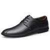 Fashion Genuine Leather Men's Business Casual Shoes Lace Up Walking Shoes Male Comfortable Office Footwear All-match Male Oxfords Flats