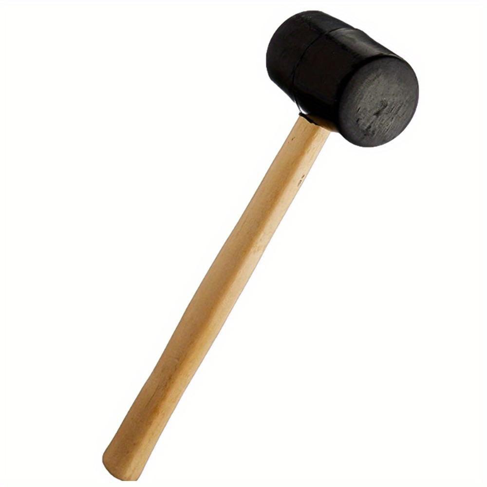 Rubber Mallet Hammer Multifunctional Rubber Hammer for Floor Tile Installation Rubber Mallet with Fiberglass Solid Wood Handle