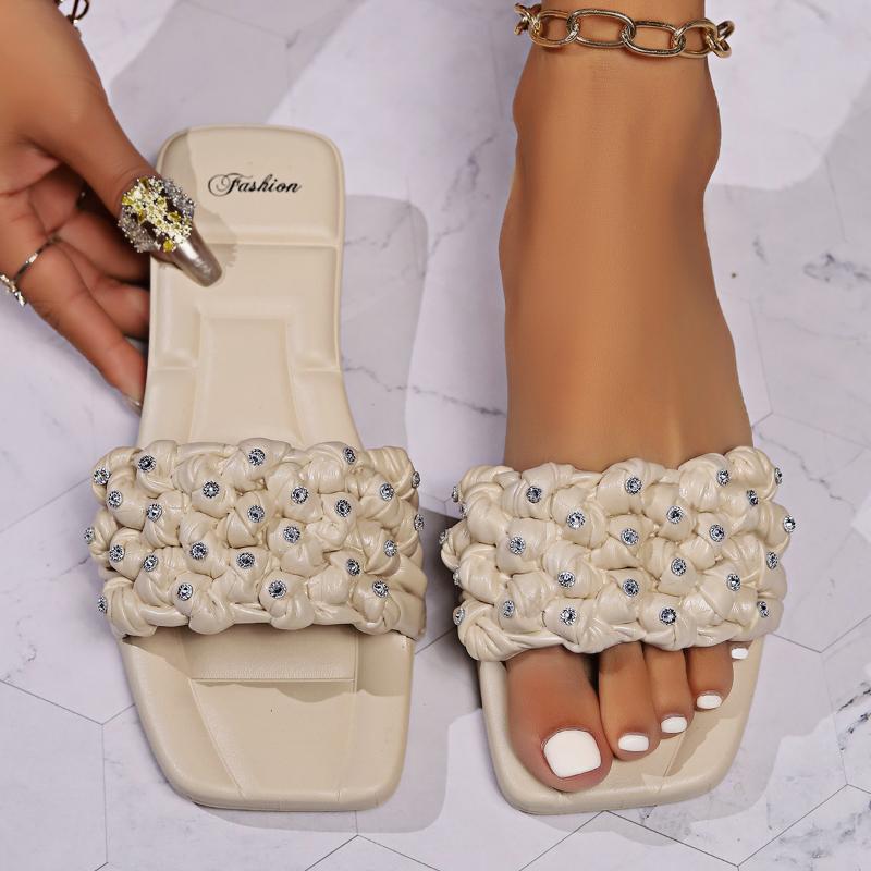 Women's Slippers Summer New Fashion Slippers Women's Open Toe Casual Comfortable Flat Toe Slippers Women's Zapatos