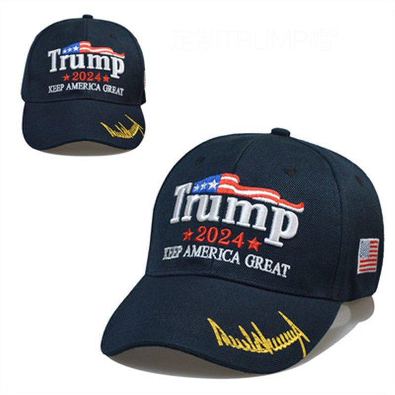 Take Trump America Back Usa Signature 2024 Red Shadow Embroidered Hat Cap