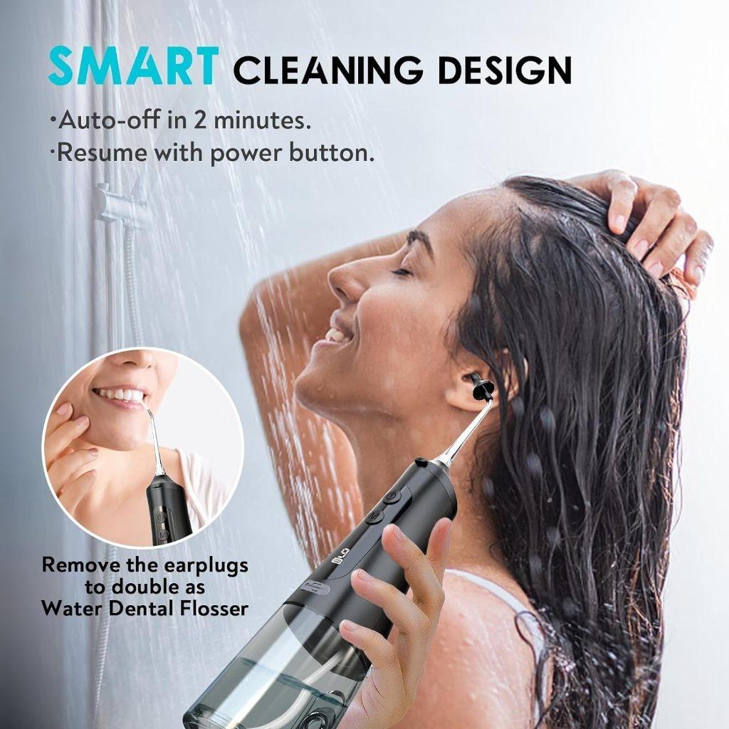 Водонепроницаемый инструмент для удаления ушной серы IPX7 9 настроек давления Водный очиститель ушей Безопасный и эффективный набор для чистки ушей