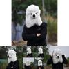 Poodle Costume Mask Latex Animal Dog Headgear For Halloween Party Photos