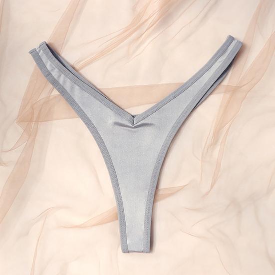 Women Thong Panties Thin Low Waist Seamless Solid Color Good Breathability Lady Underpants